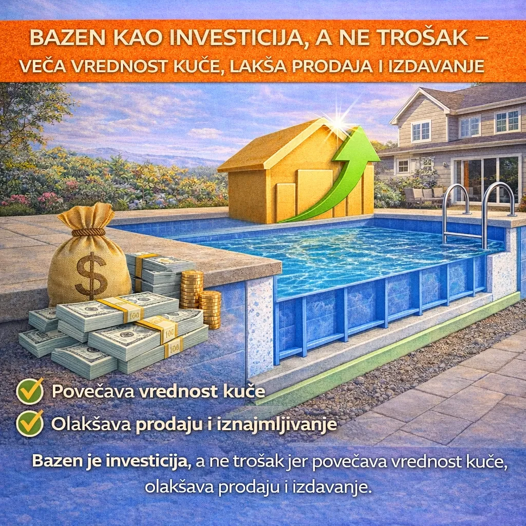 Bazen kao investicija, a ne trošak – veća vrednost kuće, lakša prodaja i izdavanje