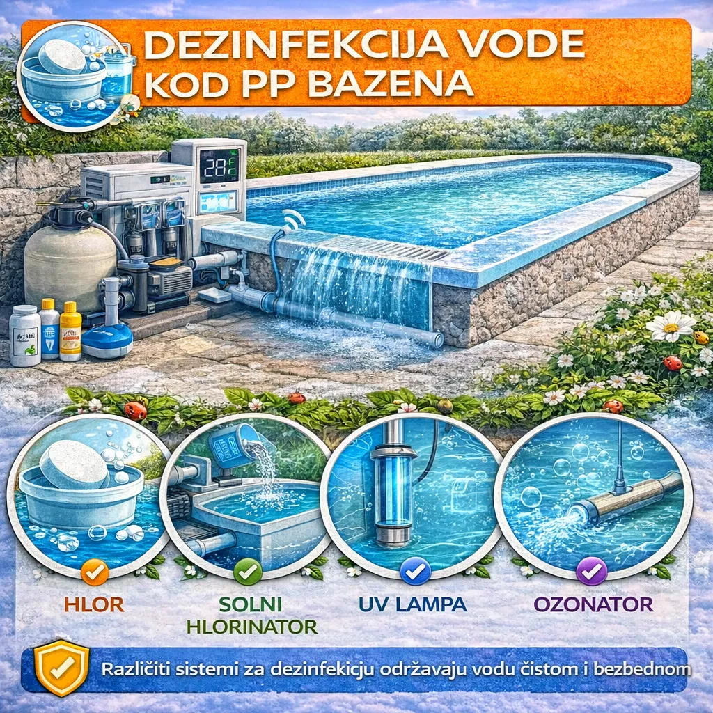 Dezinfekcija vode kod PP bazena