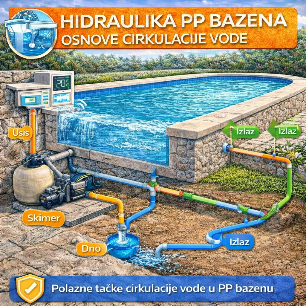 Hidraulika PP bazena – osnove cirkulacije vode