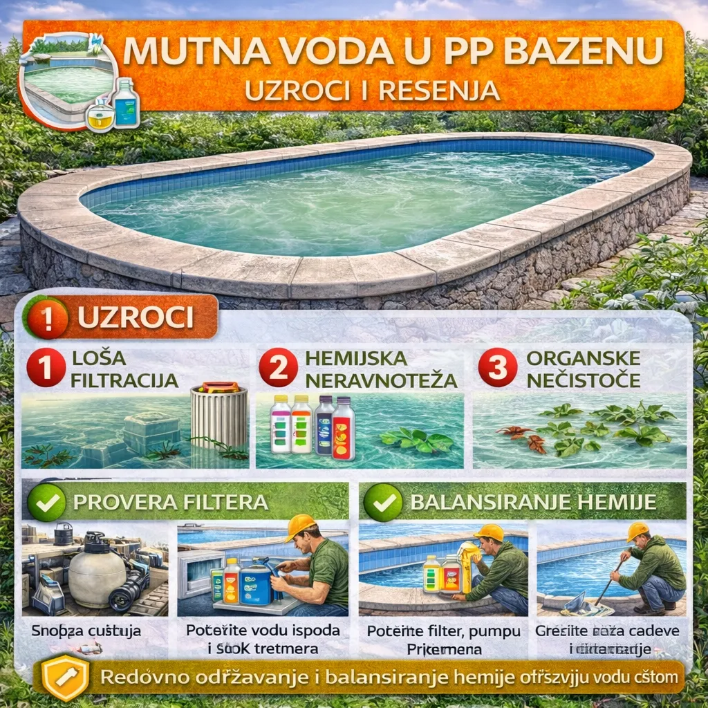 Mutna voda u PP bazenu – uzroci i rešenja