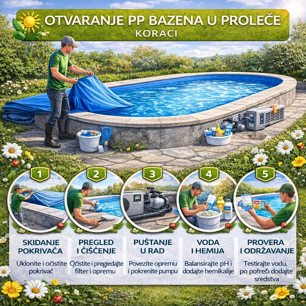 Otvaranje PP bazena u proleće – koraci
