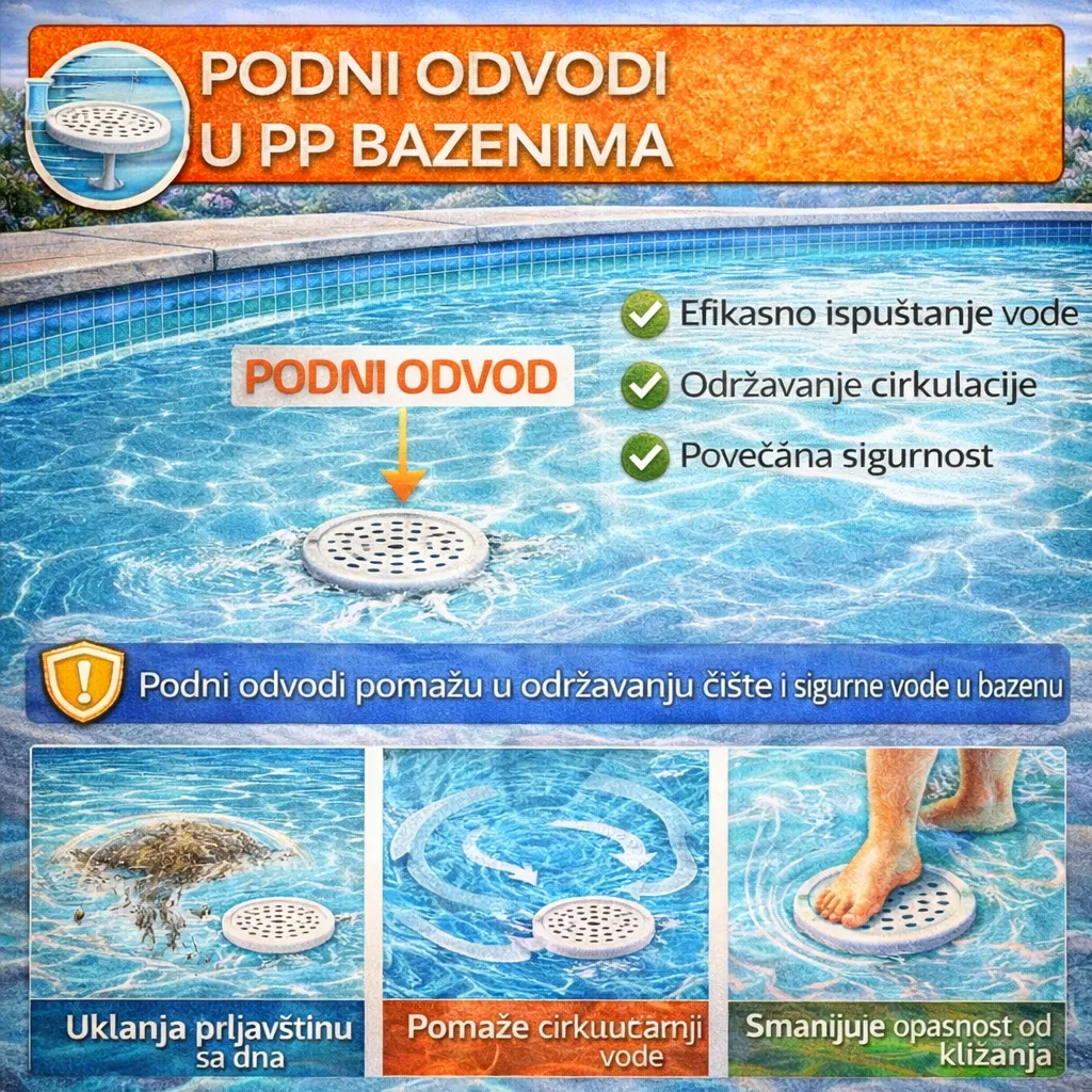 Podni odvodi u PP bazenima