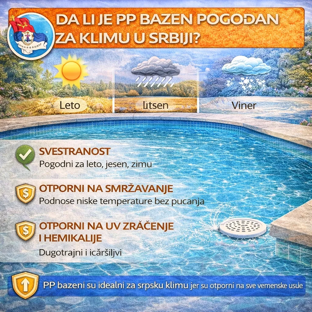 Da li je PP bazen pogodan za klimu u Srbiji?