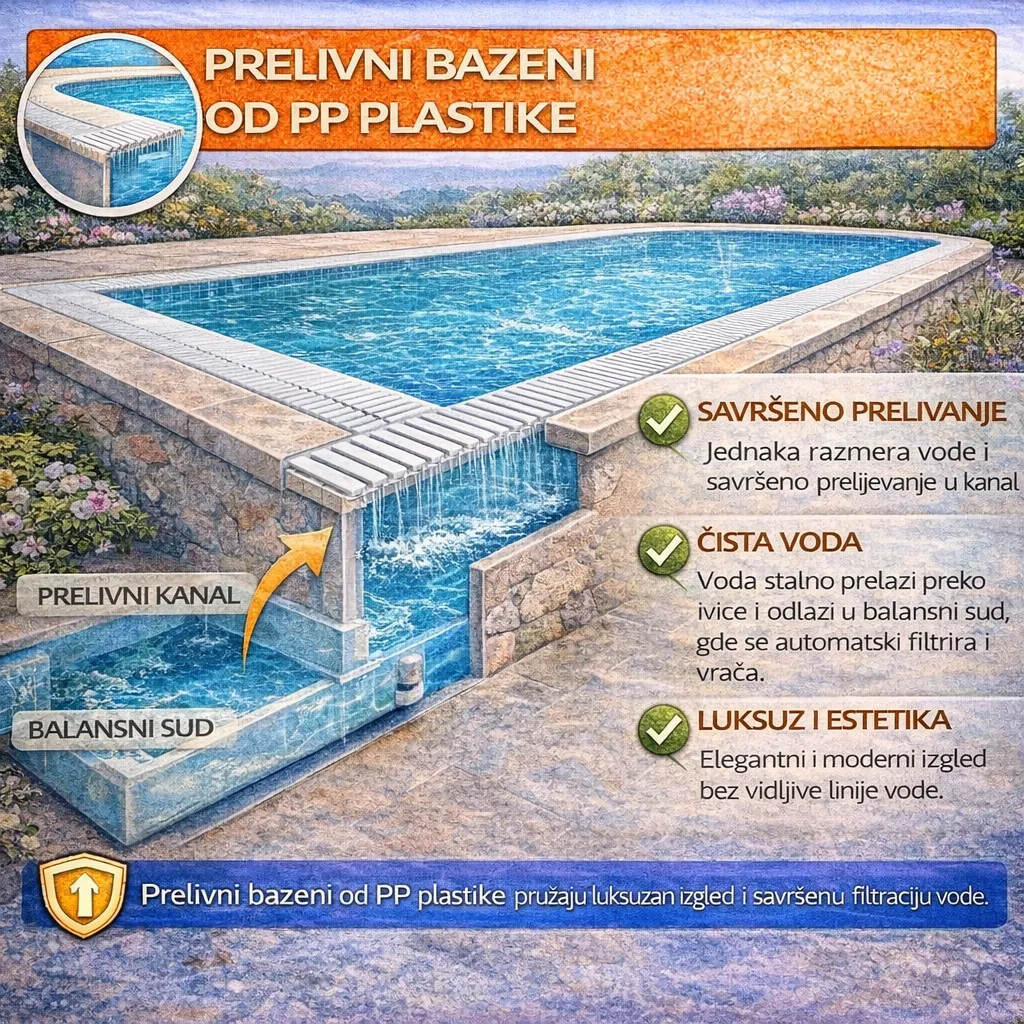 Prelivni bazeni od PP plastike