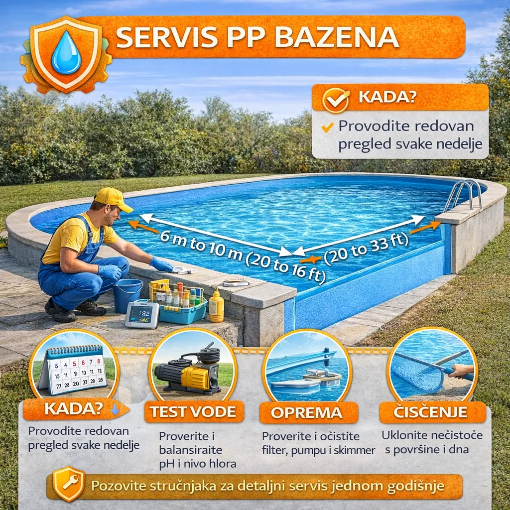 Kada i kako se radi servis PP bazena