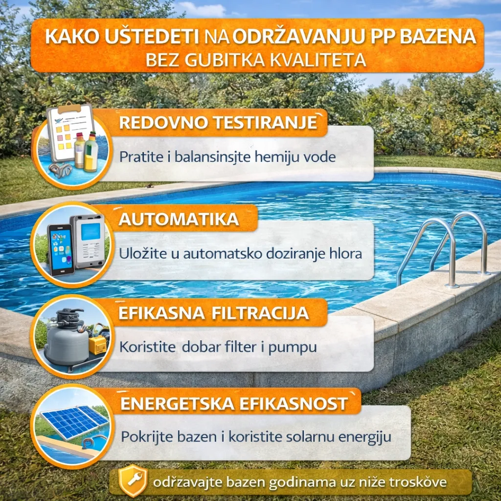Kako uštedeti na održavanju PP bazena bez gubitka kvaliteta