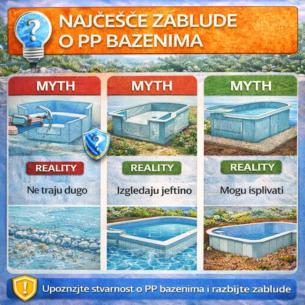 Najčešće zablude o PP bazenima